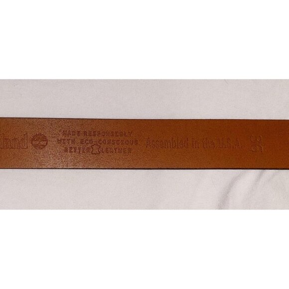 🆕Timberland Men's Dark Brown 35mm Classic Buckle Jean Leather Belts - Picture 2 of 7